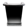 Deluxe Hostess Stand Black Acrylic Panels Curved Counter