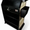 Deluxe Hostess Stand Black Frame In Laminated Panels