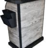 Deluxe Hostess Stand Black Frame Tiered Menu Holder