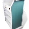Deluxe Hostess Stand White Frame - Profile View