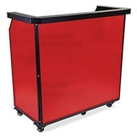Restaurant Hostess Station in red acrylic panel no led