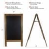 Wooden A-Frame Chalkboard Display Dims