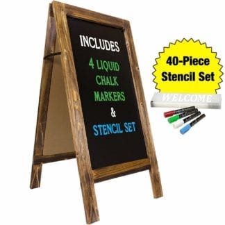 Wooden A-Frame Chalkboard Display Rustic