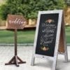 Whitewashed Magnetic A-Frame Chalkboard Event