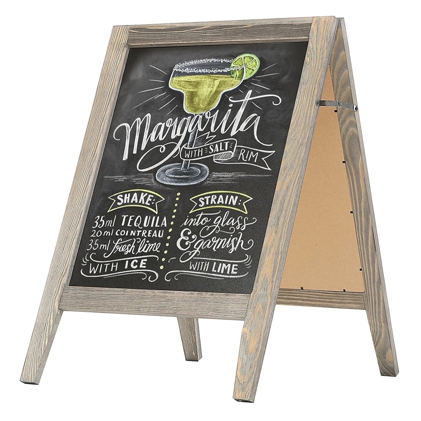 Vintaged Wooden A-Frame Double-Sided Chalkboard