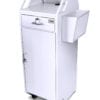 White Compact Stand with Menu Holder and Door