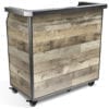 Rustic Team Hostess Stand in Rediscovered Oak Planked laminate