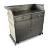 Team Hostess Station - Rustic Frame with locking cabinet doors
