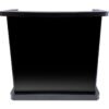 Team Hostess Stand in Black Acrylic Panels with Curved Counter