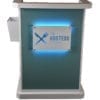 Deluxe hostess stand blue led sign