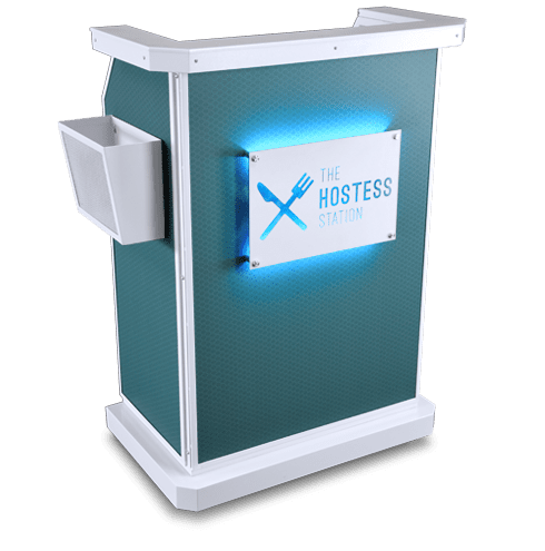 Deluxe Hostess Stand with LED sign