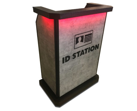 ID Station Deluxe Hostess Stand with Under Counter LED