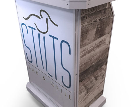 Deluxe Hostess Stand with Signage - Profile