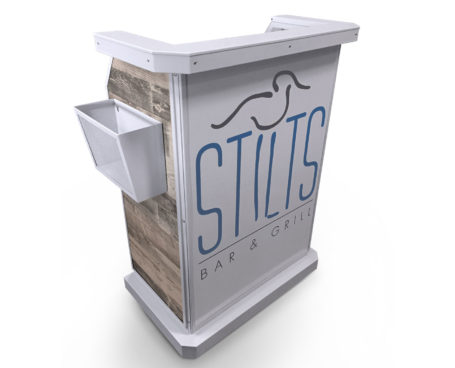 Deluxe Hostess Stand with Signage - Profile