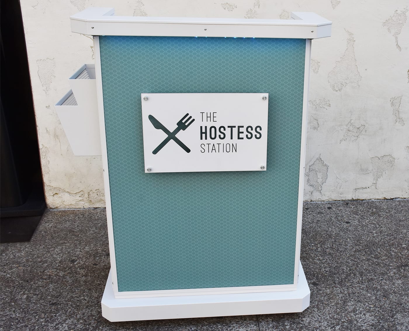 The Hostess Station - Deluxe Hostess Stand in White Frame