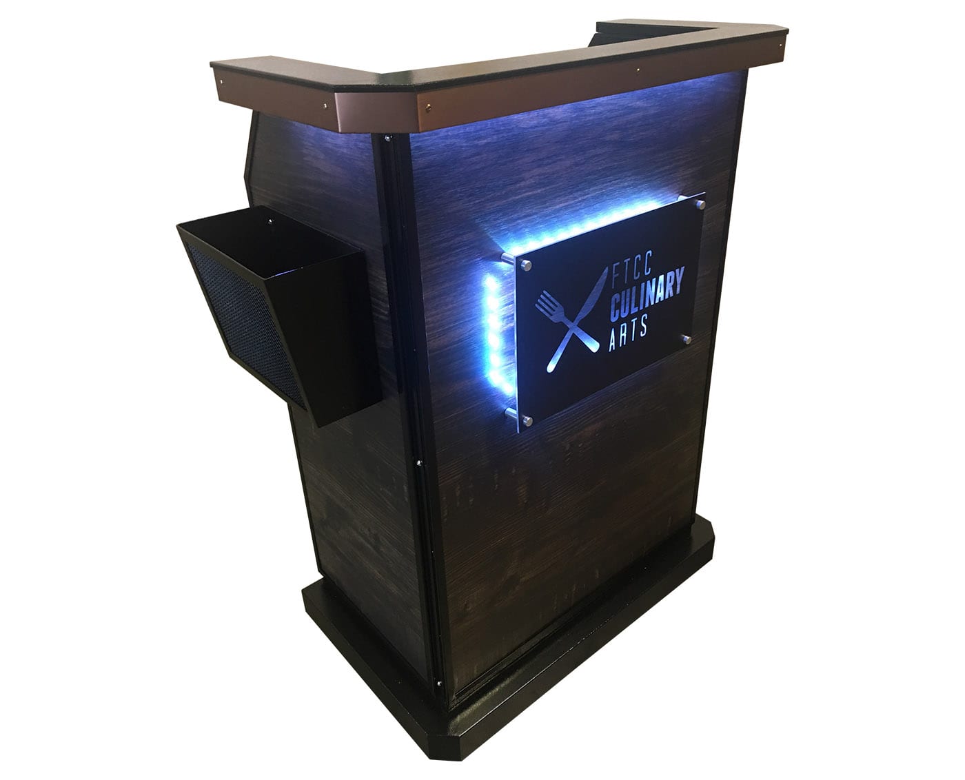 FTCC Culinary Arts Deluxe Hostess Stand with LED and Sign