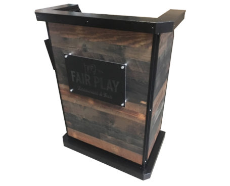 Fair Play Deluxe Hostess Stand with Menu Holder and Sign