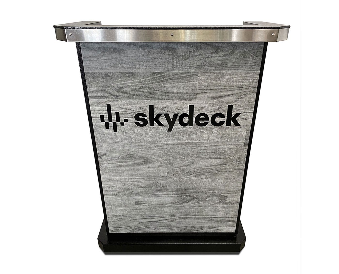 SkyDeck's Deluxe Stand with Pepper Planked Laminate