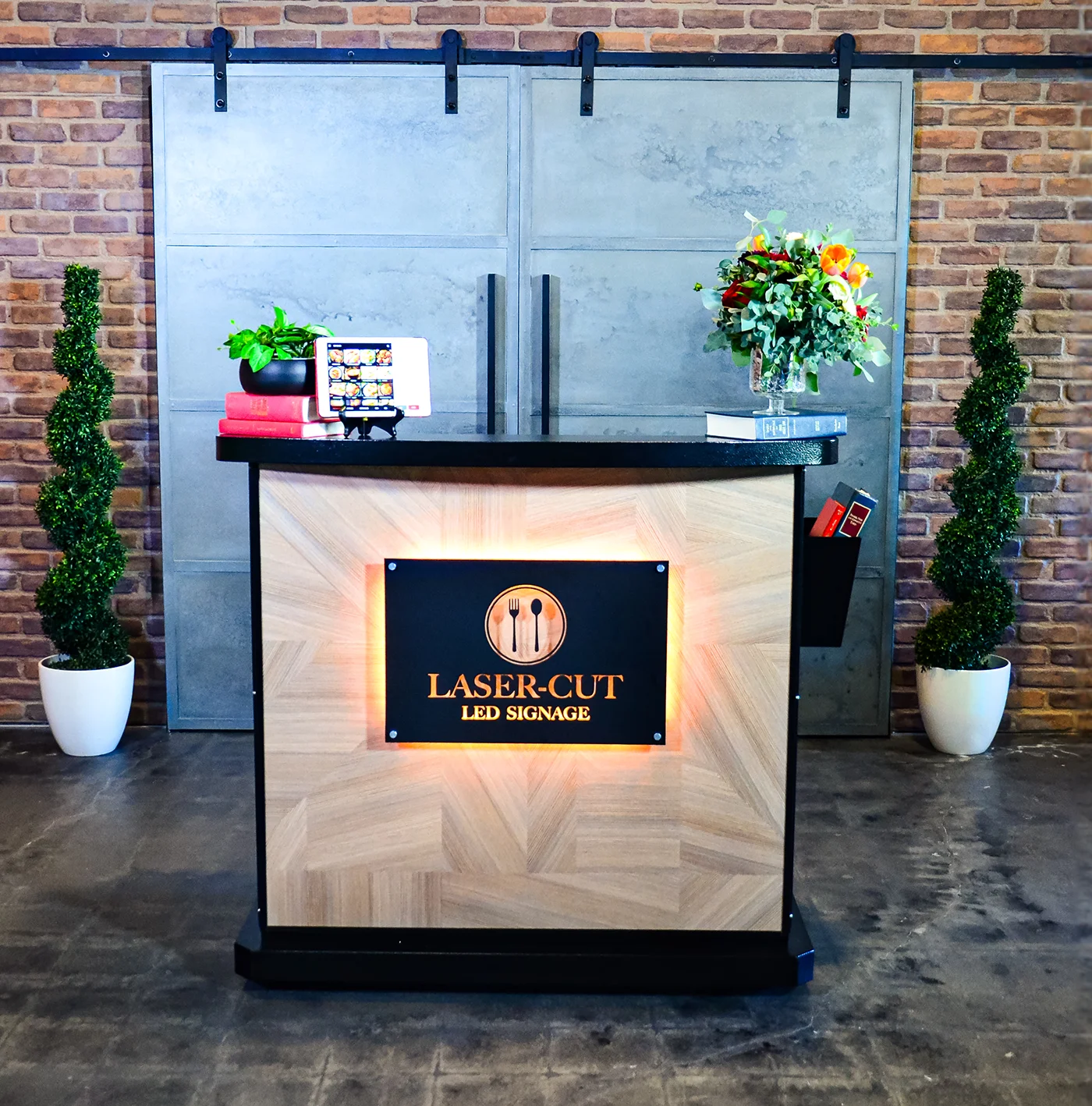 Team-Hostess-Stand-Laser-Cut-