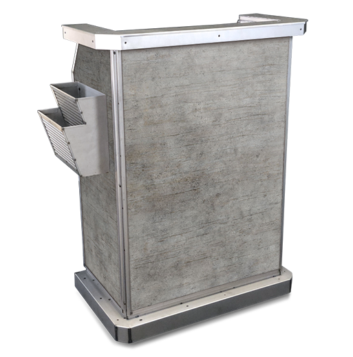 Rustic Deluxe Hostess Stand Hale St. Concrete Basket
