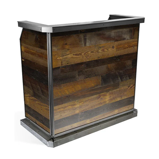 Rustic Hostess Station Antique Tobacco Pine Full View