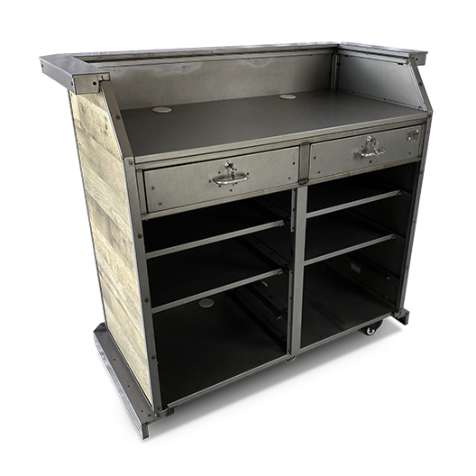 Rustic Hostess Station Side View