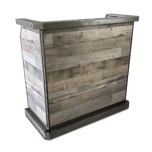 Rustic Hostess Station Rediscovered Oak Planked Panel
