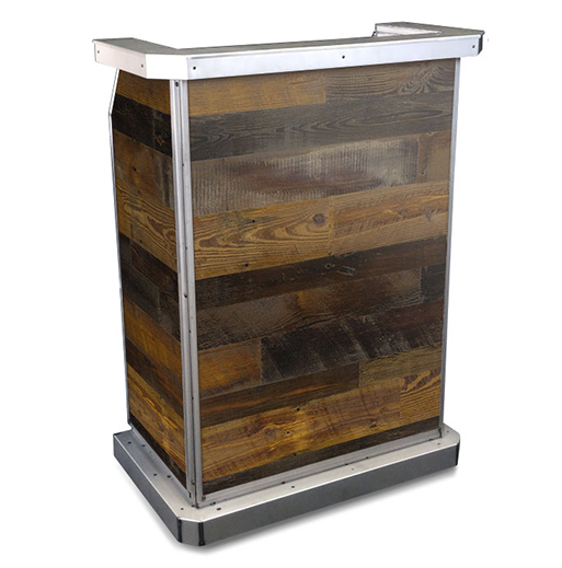 Rustic Deluxe Hostess Stand Antique Tobacco Pine